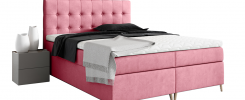 łóżko kontynentalne 200x200 różowe
